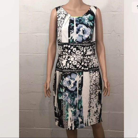 T Tahari  Sheath Dress Multicolor Sleeveless - Picture 1 of 7